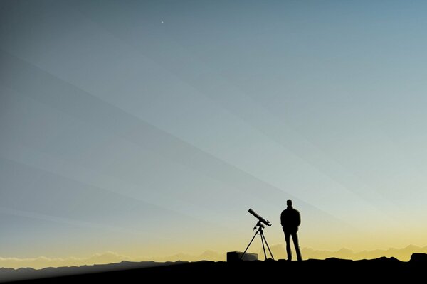 A man with a yard pipe looking into the distance