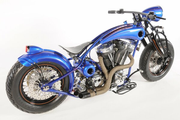 An airbrushed image of a moto, a tuned motorcycle