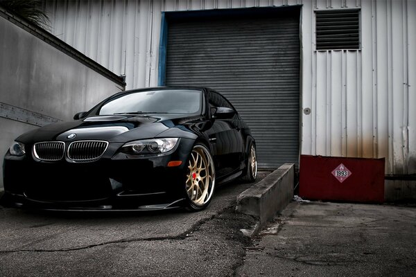 Black BMW M3 Sports Coupe Garage germany bavaria