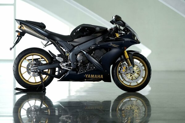 Black Yamaha Sportbike Industrial