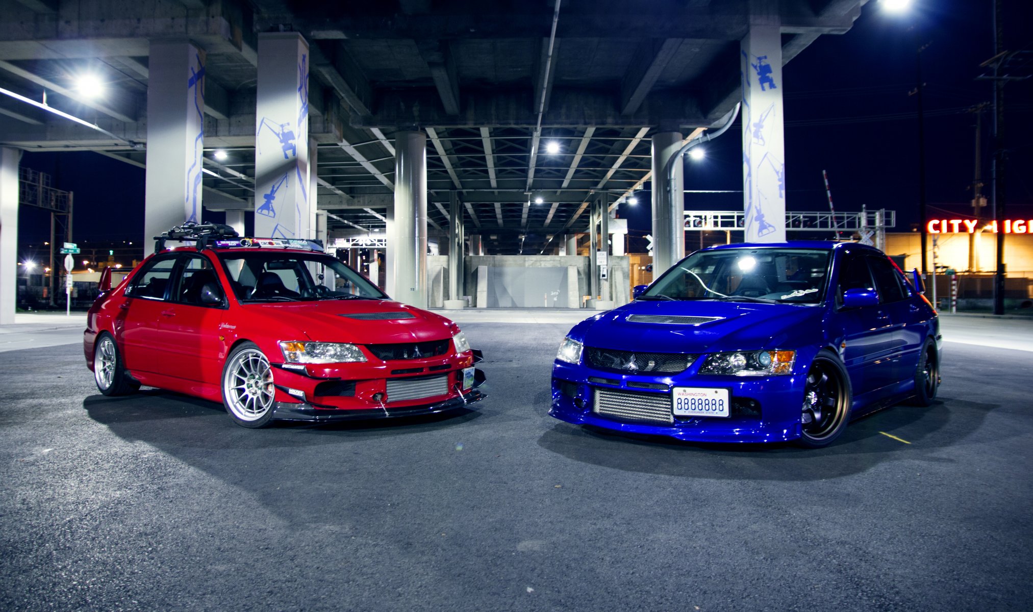 mitsubishi evo ix rot mitsubishi evolutionär rot blau tuning