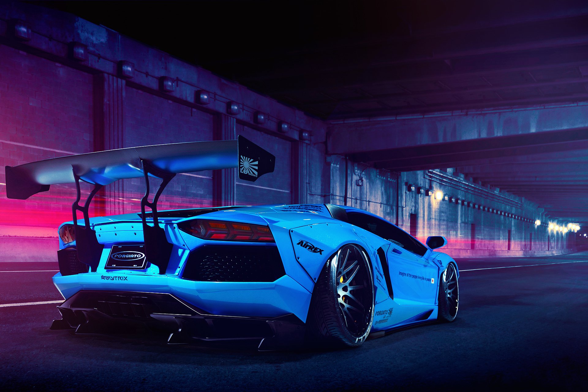 lamborghini aventador lp700-4 libertà passeggiata blu