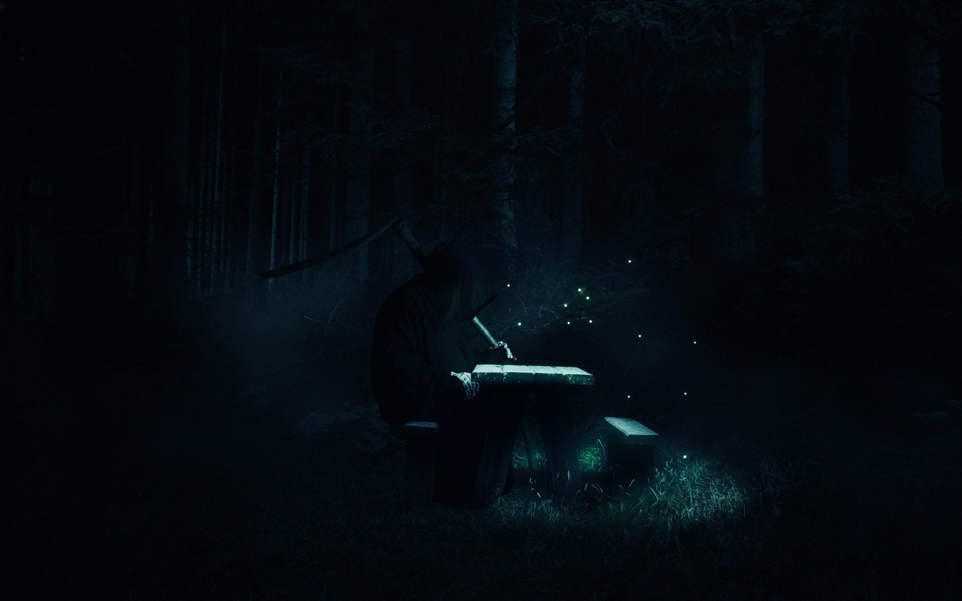 fantasía fantasía muerte banco noche descanso