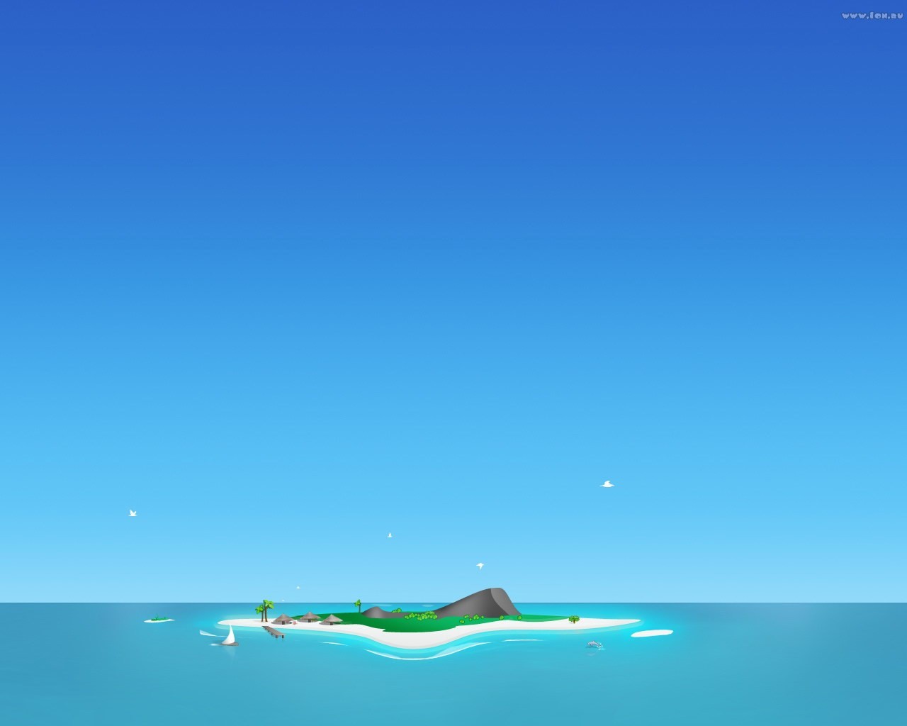 blu isola minimalista vettoriale