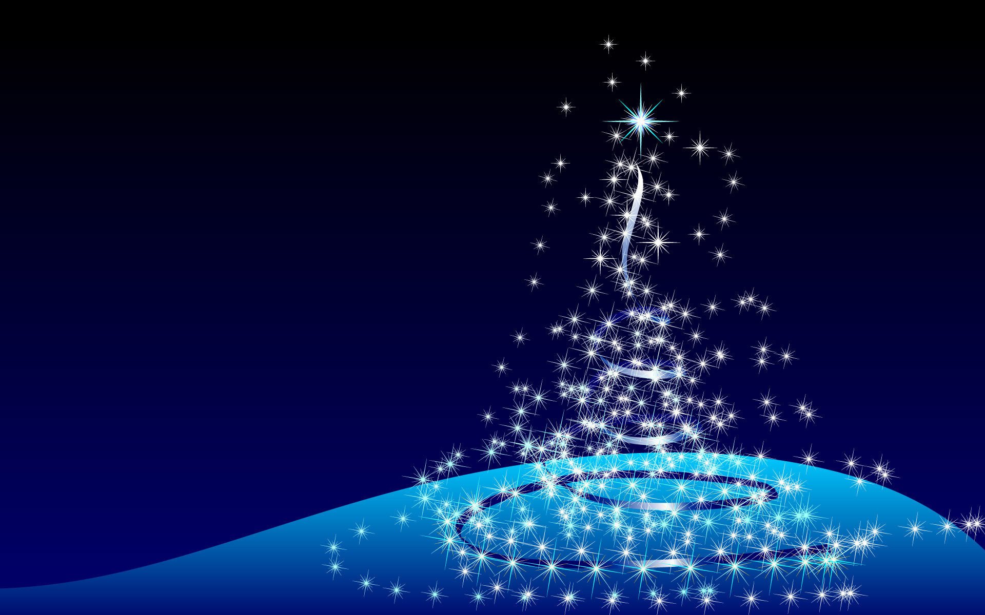 new year blue tree light