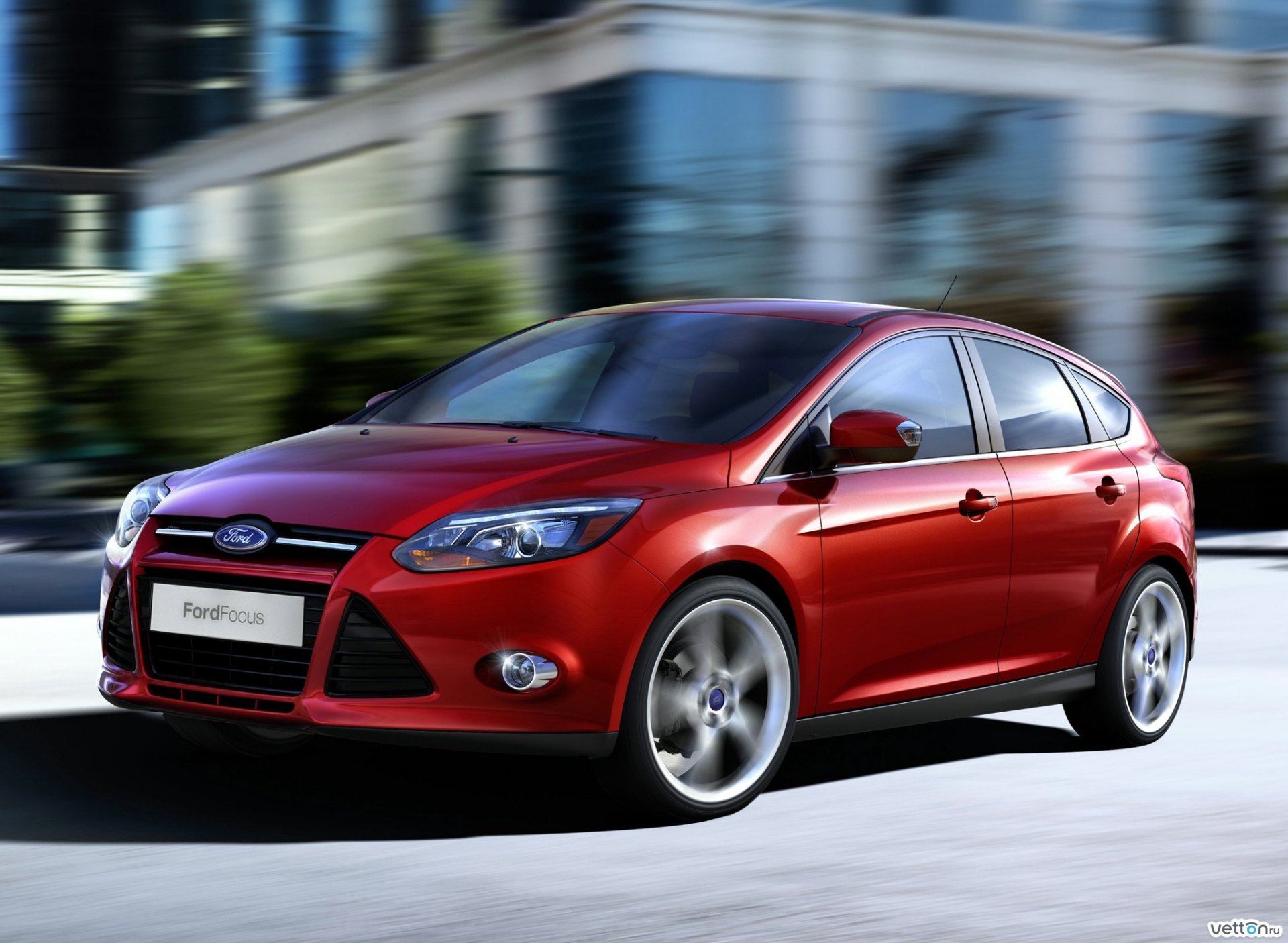 ford focus3 rouge voiture hayon