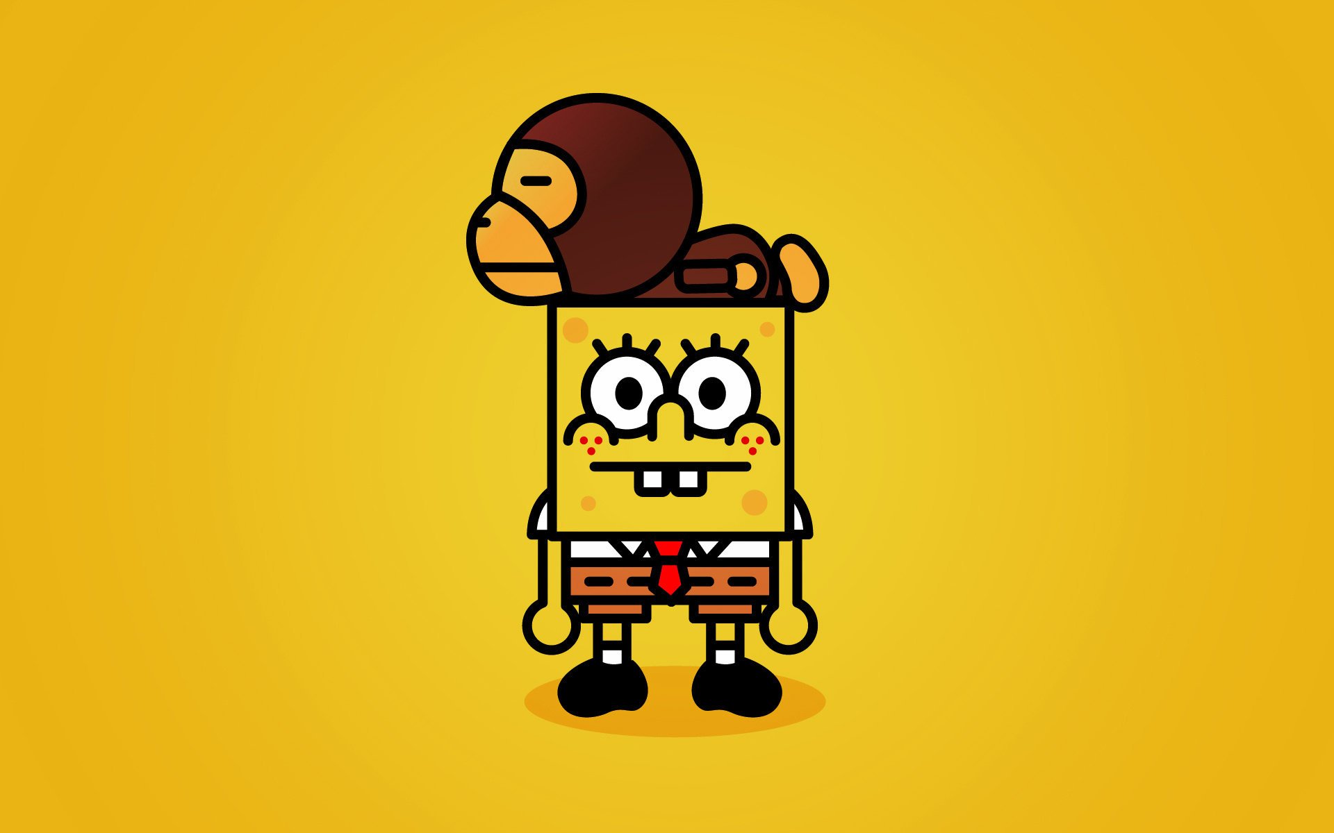 bape spongebob spongebob yellow
