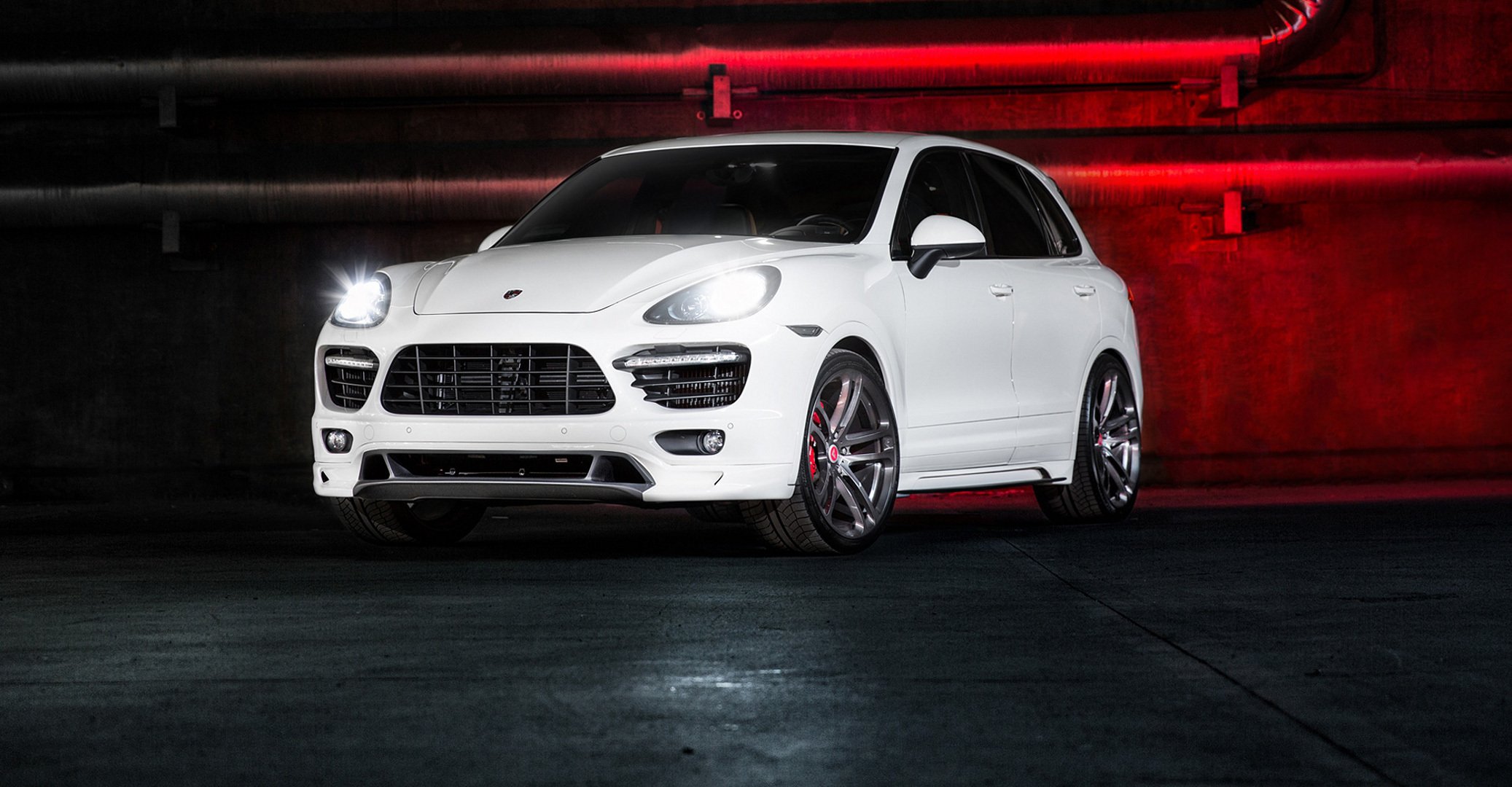 porsche cayenne vorsteiner biały przód
