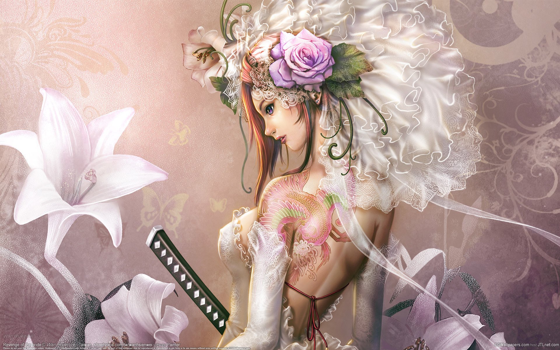 revenge of the bride fleurs robe wan hsienwei mariée fille