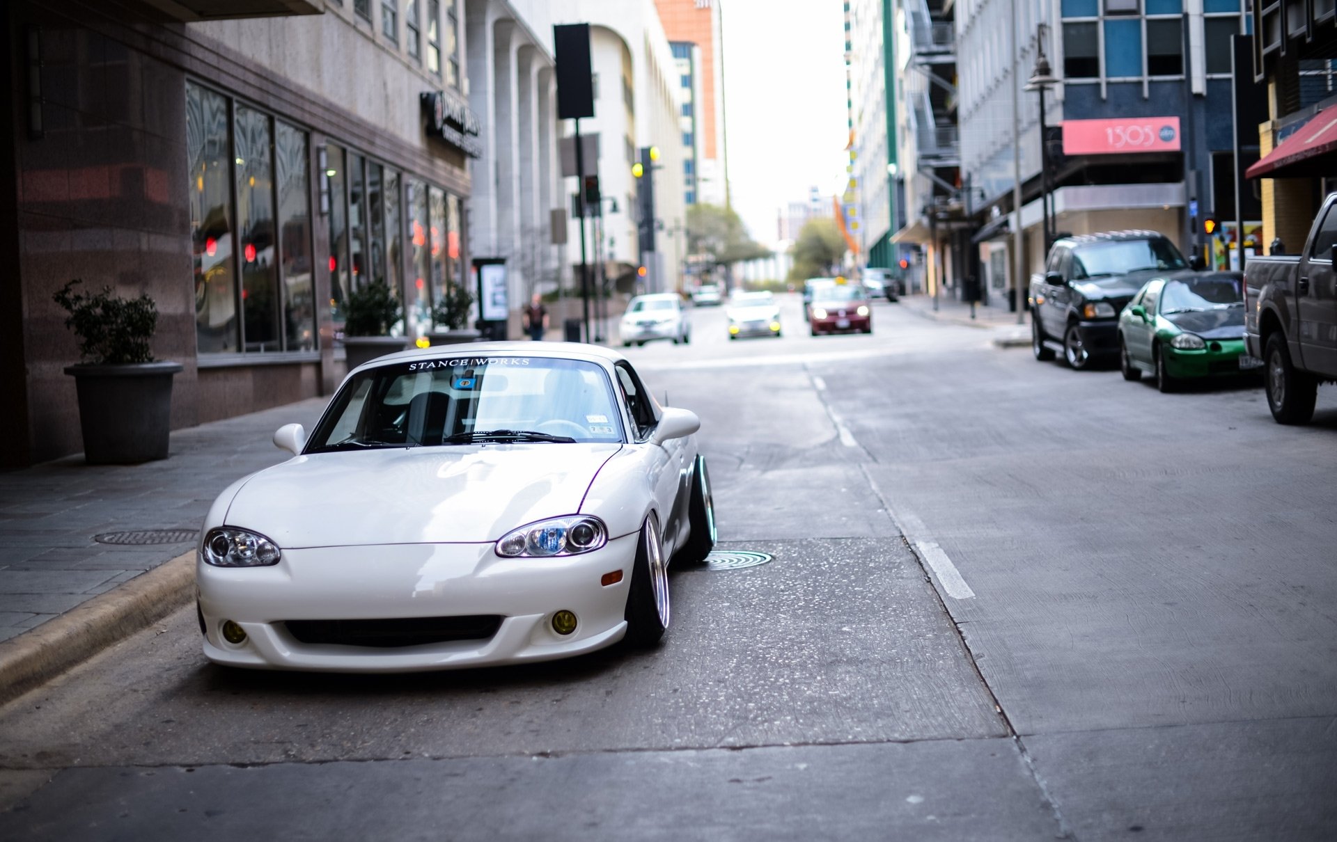 mazda miata posición bbs blanco tuning llantas