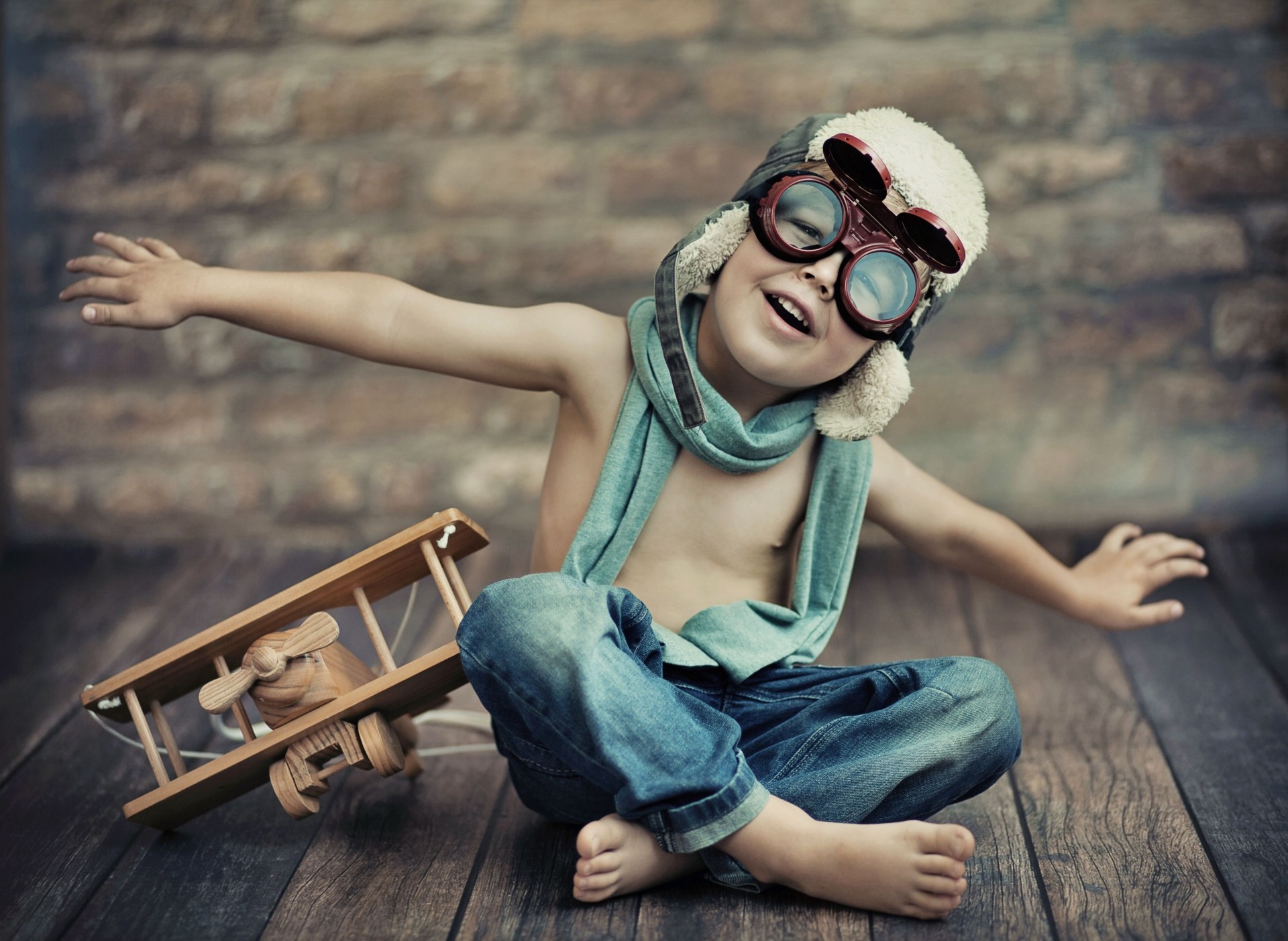 plane boys airplane helmet sunglasses jeans mood toy