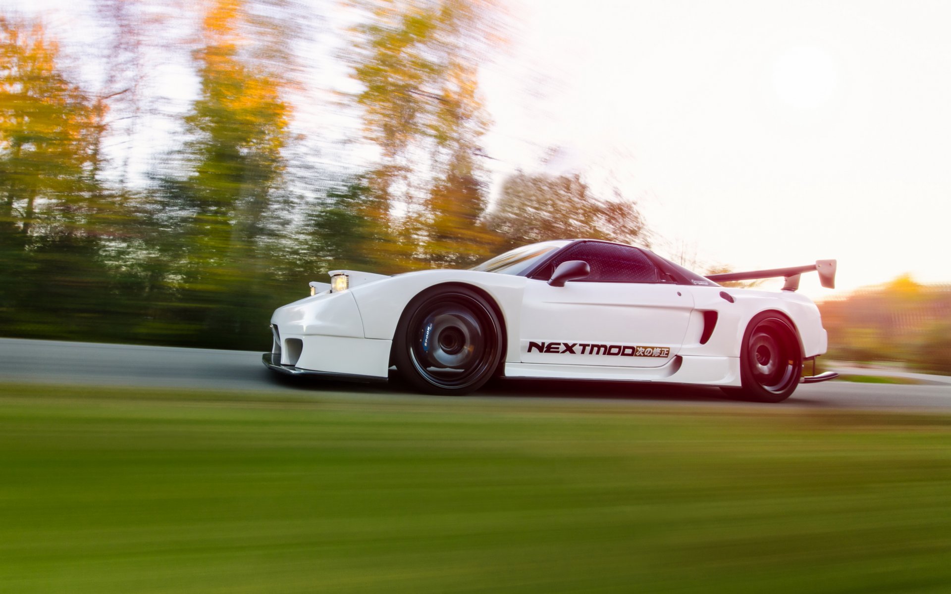 honda nsx tuning coche en movimiento hq fondos de pantalla