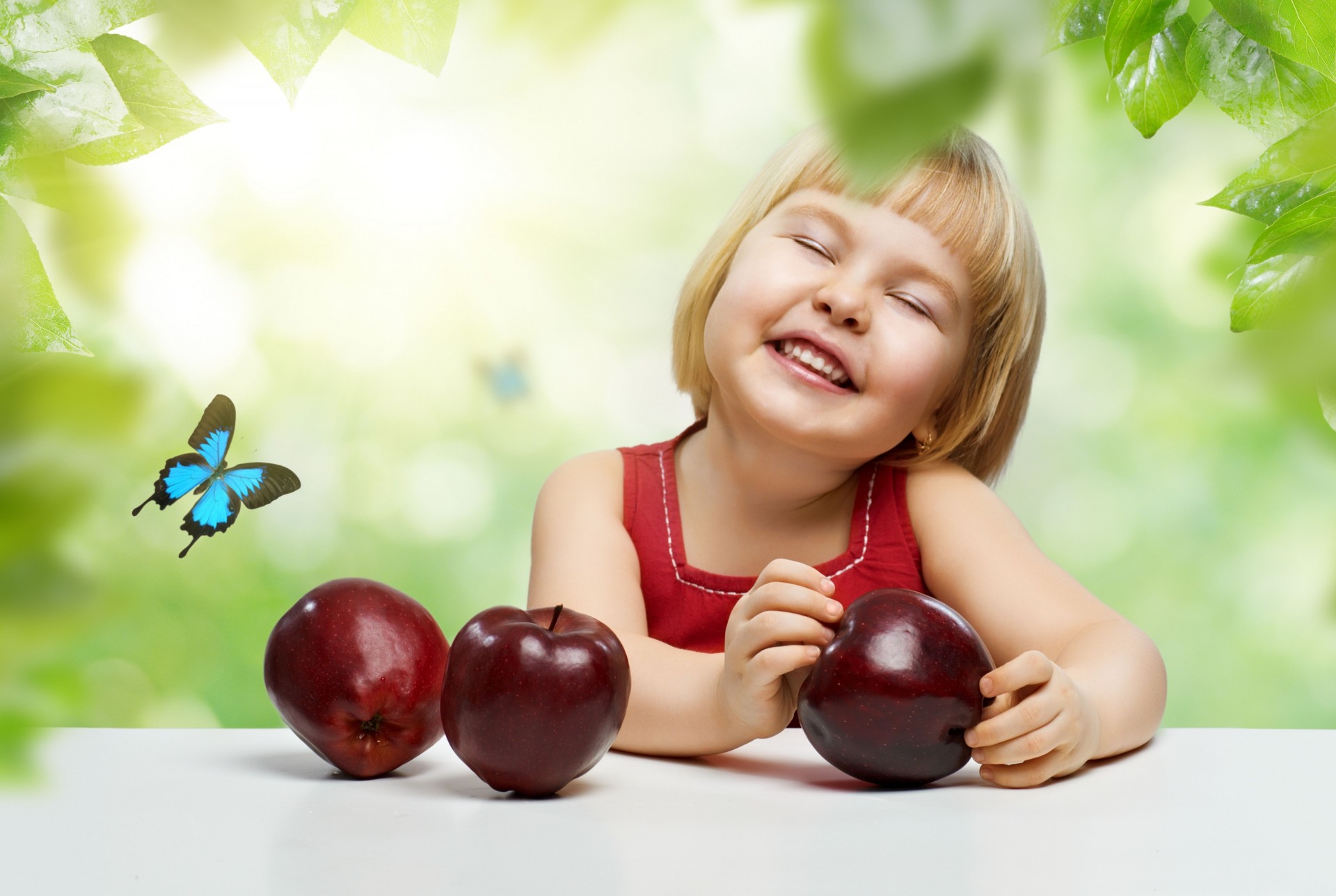 estado de ánimo iluminación chica manzanas