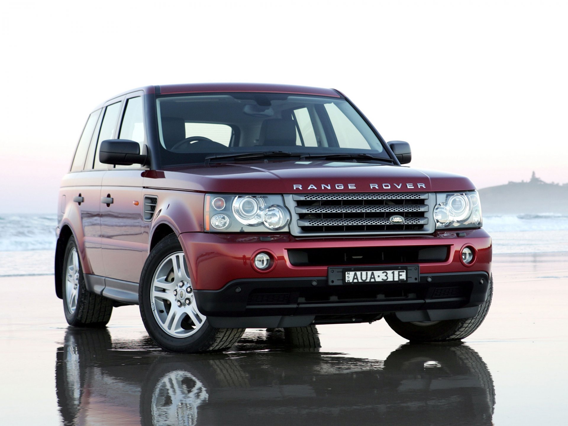 land rover range rover sport land rover range rover jeep front reflexion