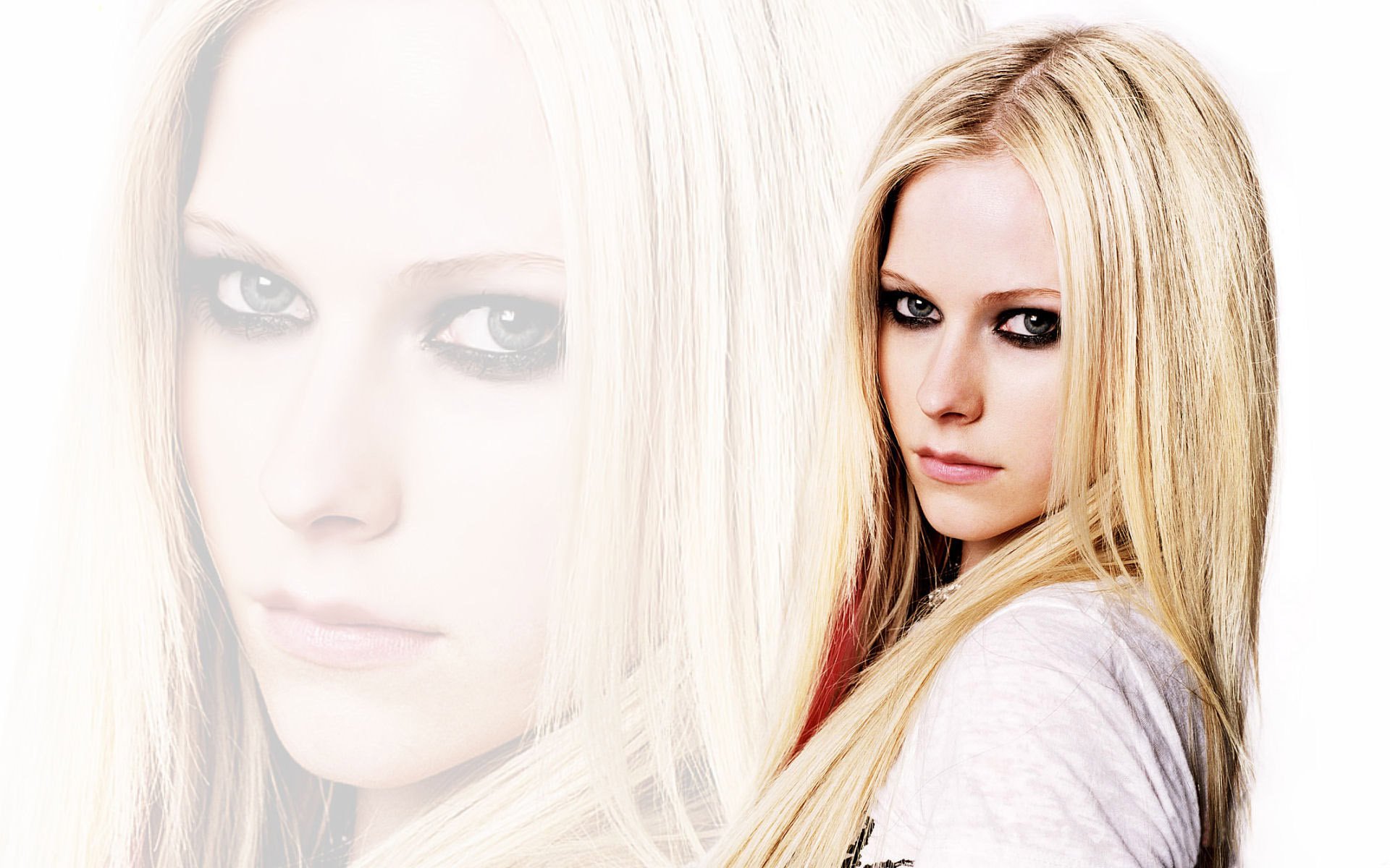 girl look eyes avril lavigne women blonde portrait