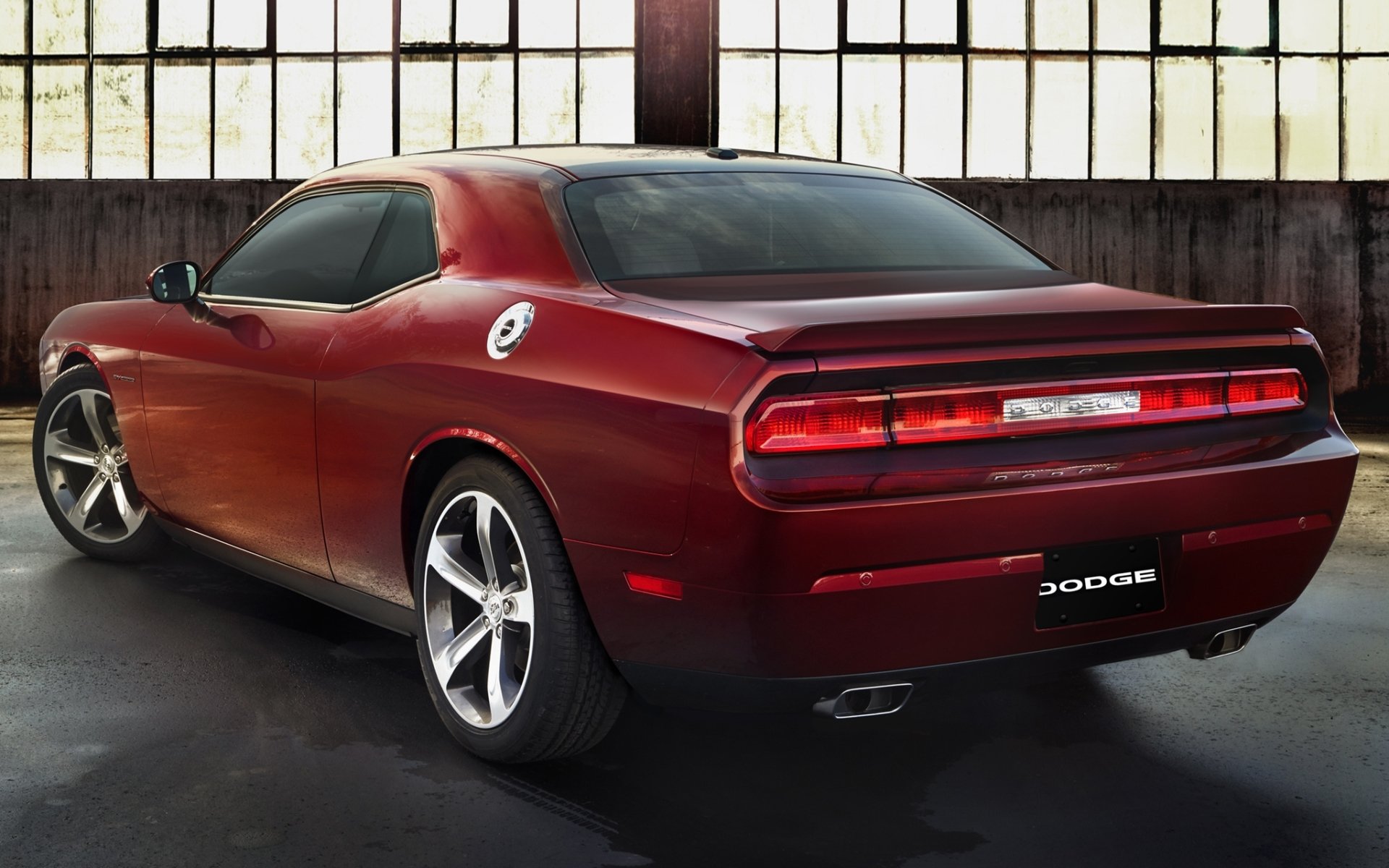 schivare challenger rt 100 ° anniversario muscle car muscle car vista posteriore sfondo