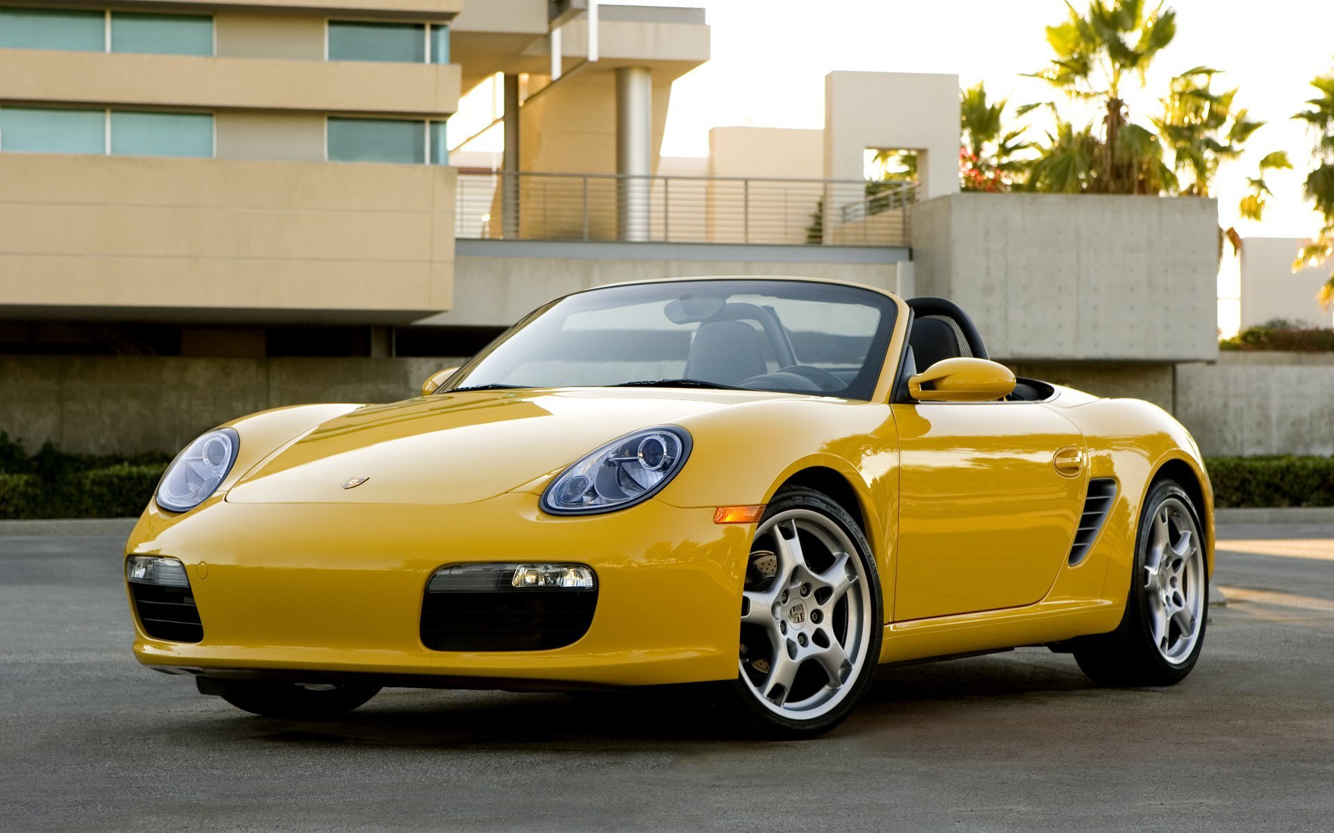 coches papel pintado porsche amarillo