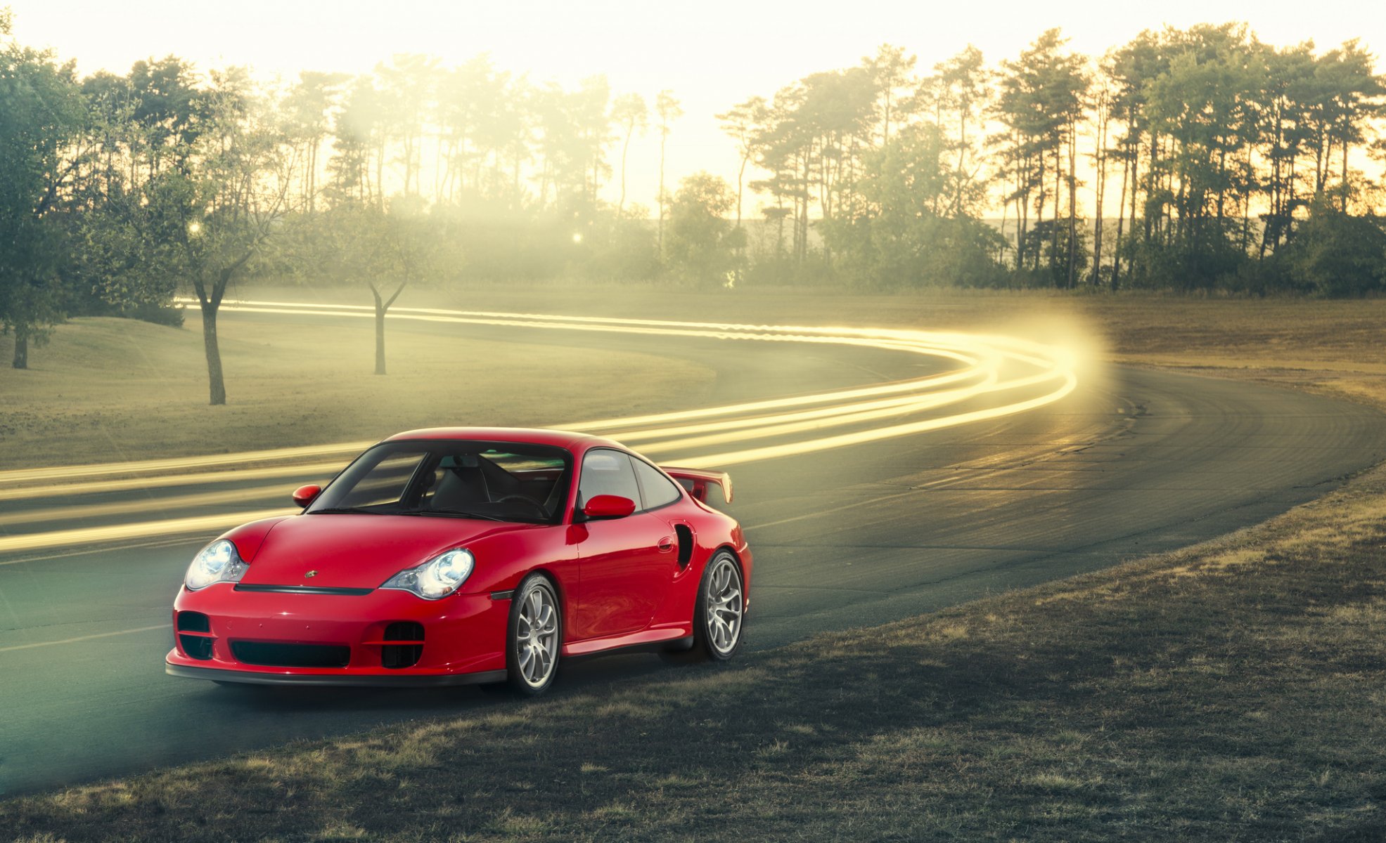 porsche 911 gt2 czerwone przód