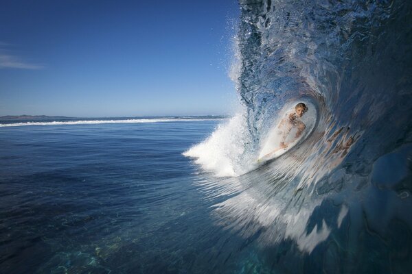 The perfect wave for surfing