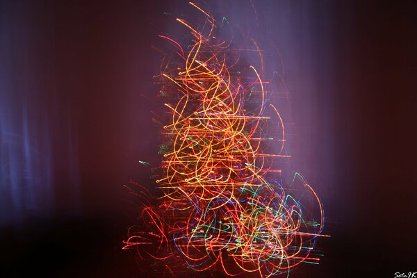 Boucles de Noël sur la photo avec des effets