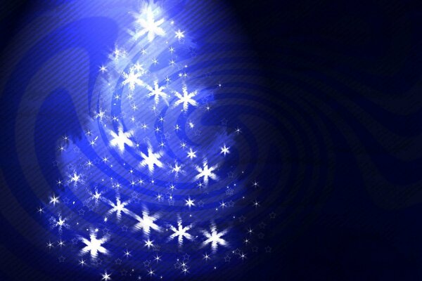Año nuevo árbol de las estrellas