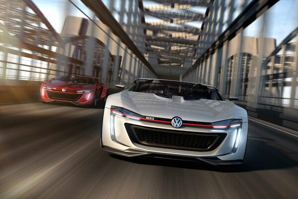 A car in motion looks very cool in the photo