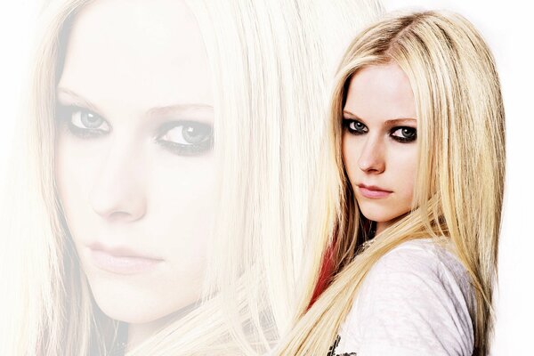 Retrato de Avril Lavigne con una mirada inquebrantable