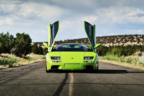 Lamborghini diablo with open doors