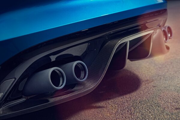 Sports car exhaust system