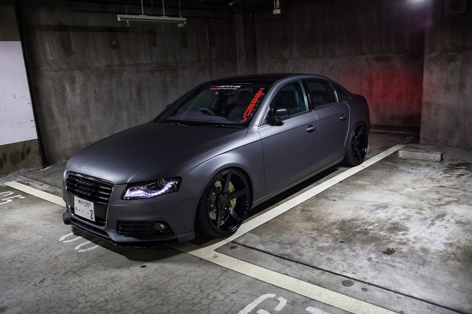 audi rs4 berlina nero vossen audi messa a punto nero