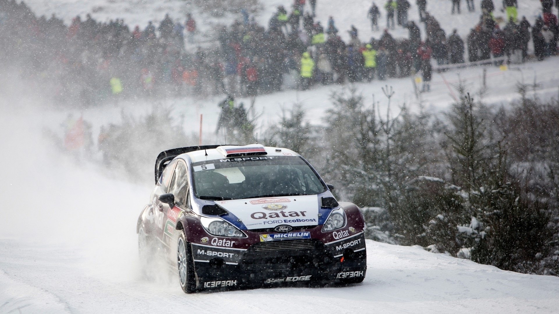 ford fiesta rally wrc evgeny novikov nieve rally nevadas invierno frente