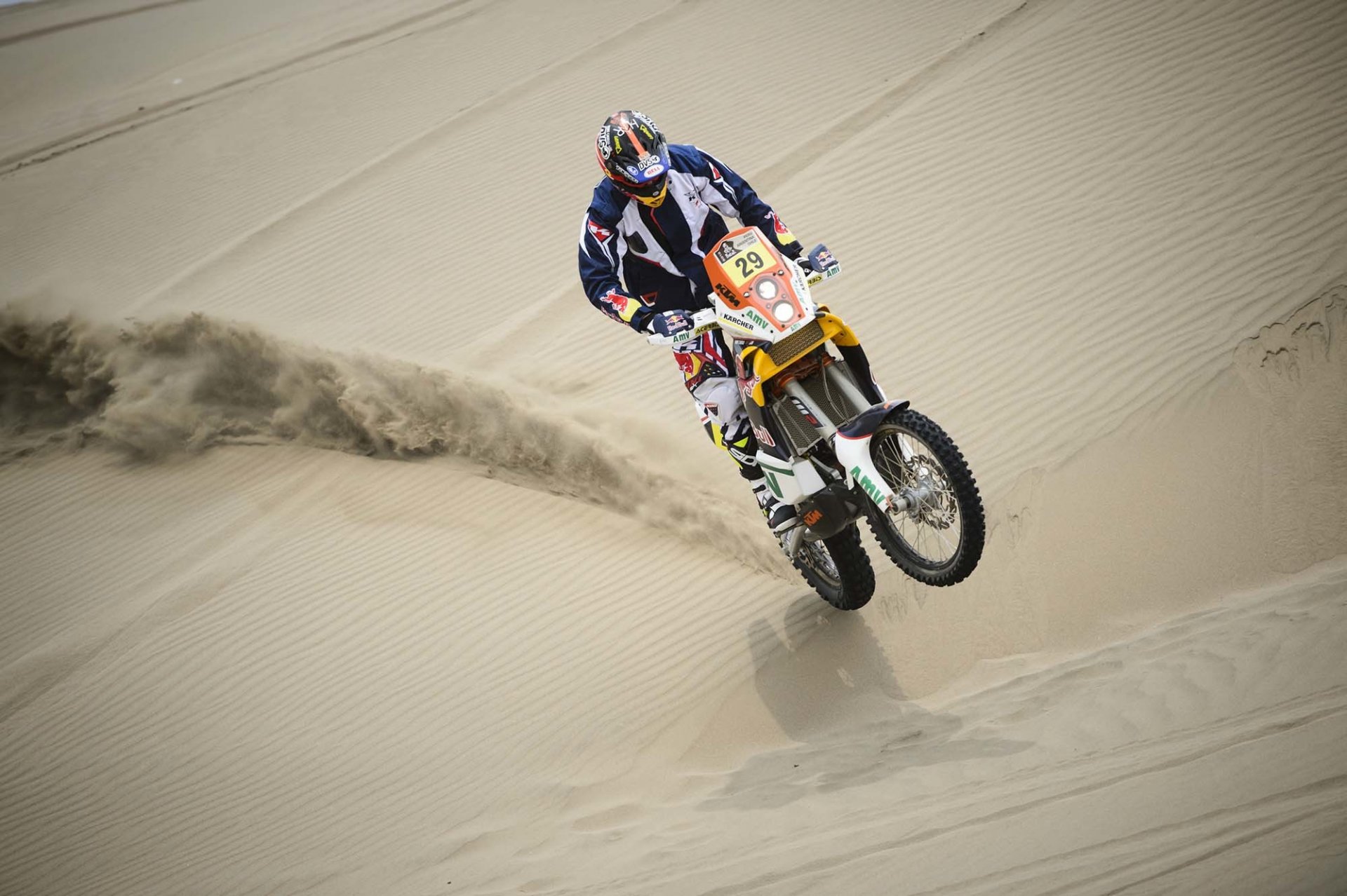 moto corredor arena dakar rally carrera