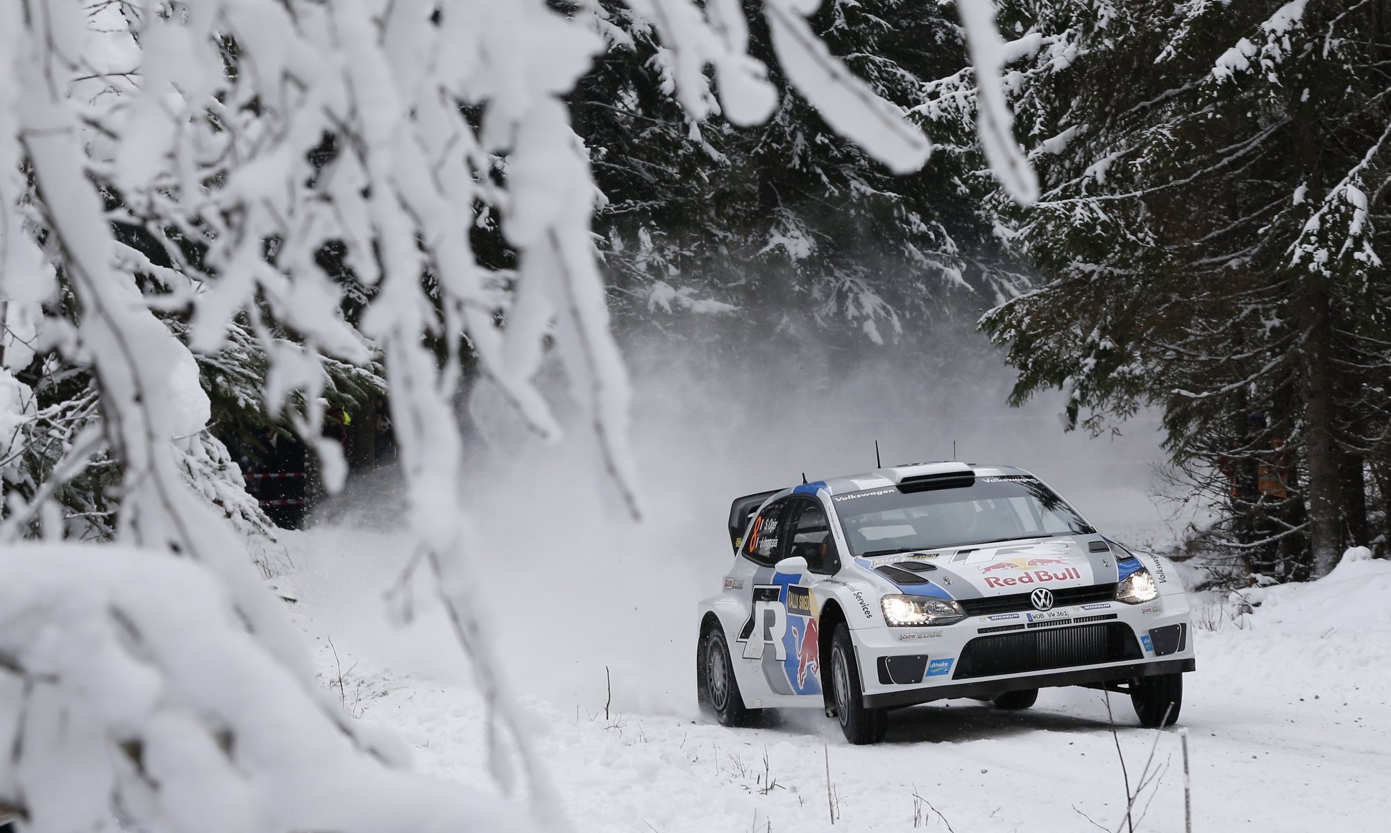 volkswagen polo wrc s. ogier rally inverno auto gara neve rally