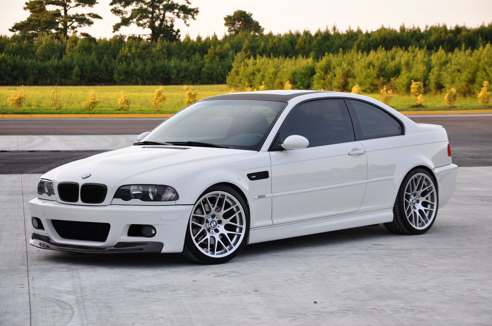 bmw m3 e46 blanc bmw bitume route asphalte