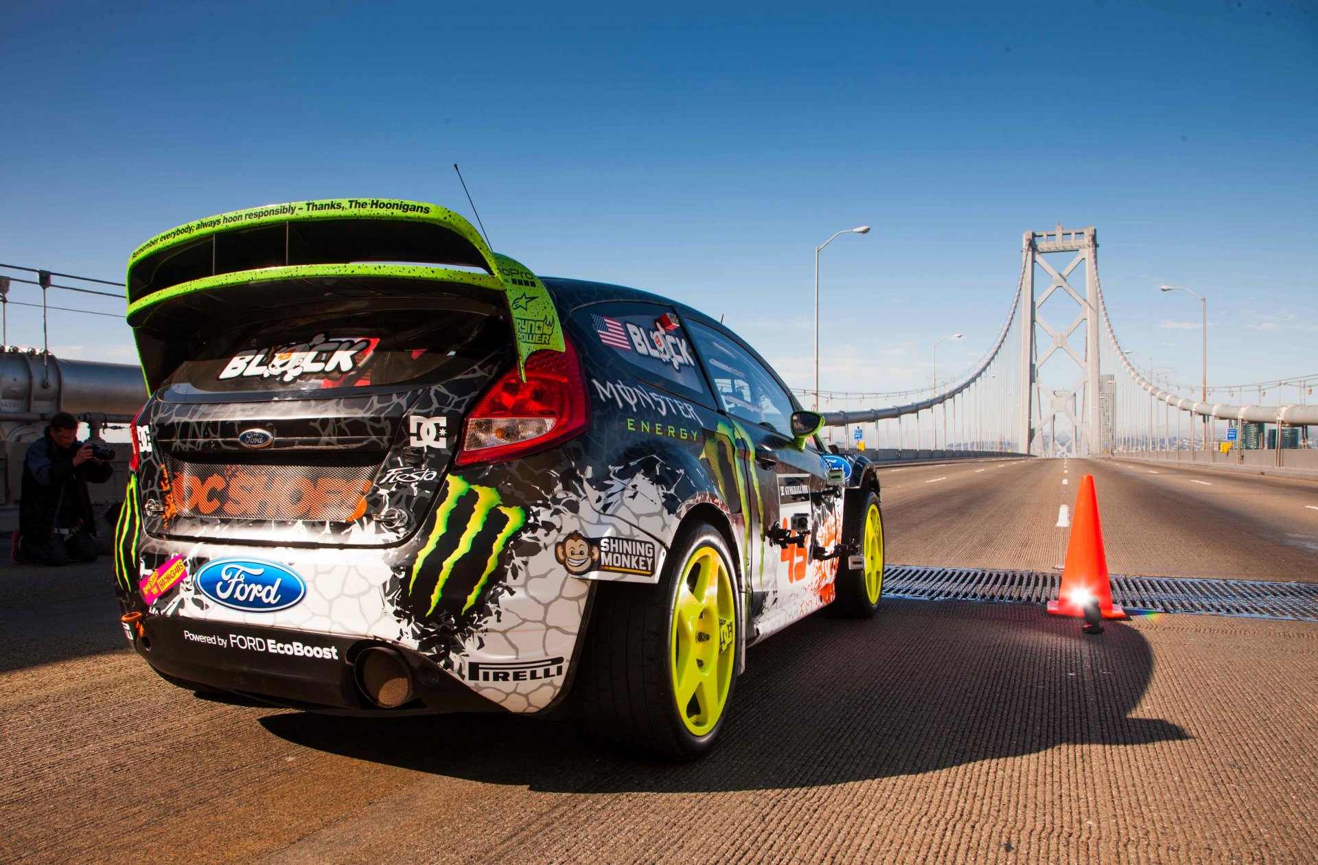 ford fiesta rallye ken block auto auto fiesta brücke start tag himmel