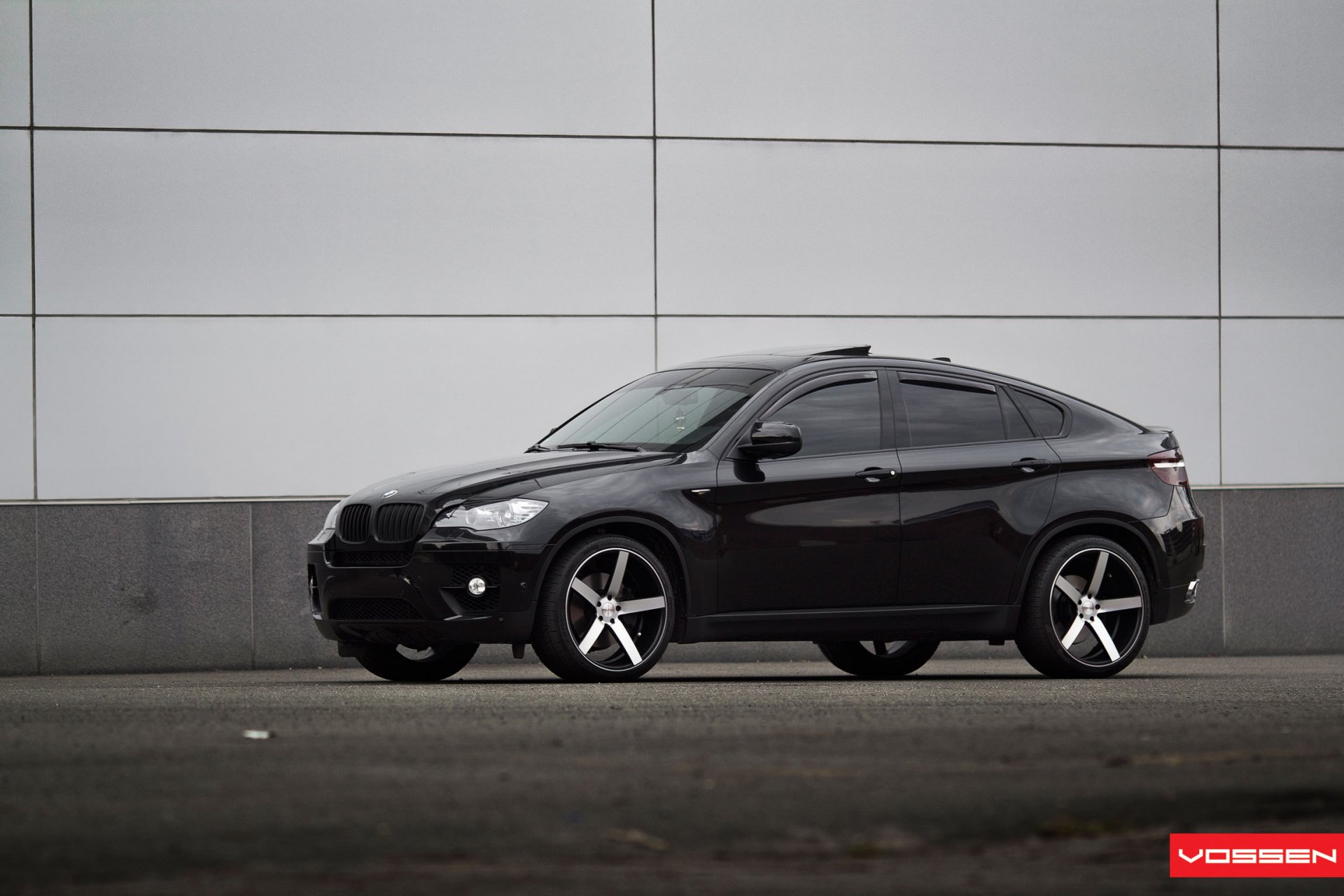 bmw x6 bmw x-six jeep black drives tuning vossen