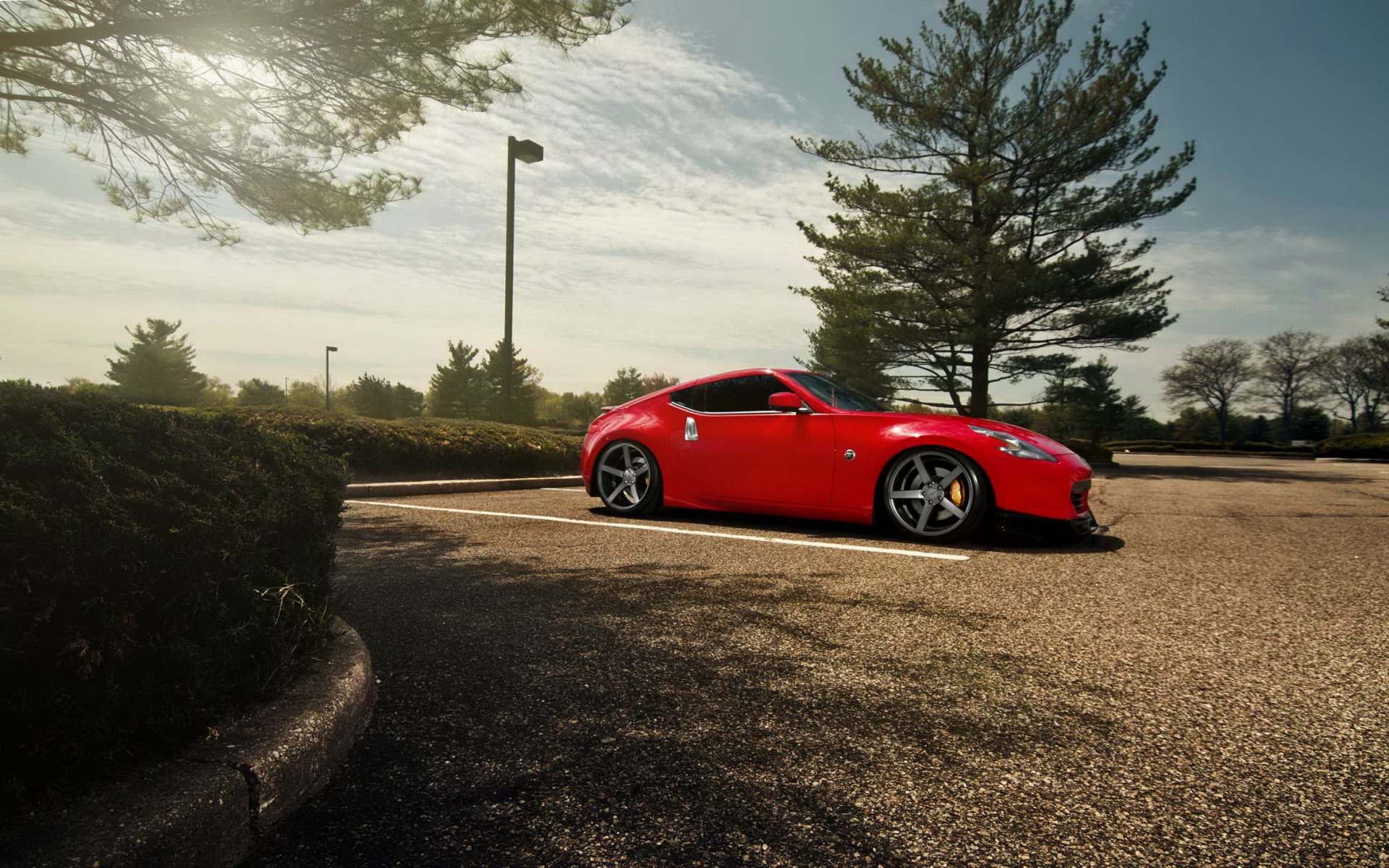 nissan auto sfondi hd nissan 370z rosso tuning