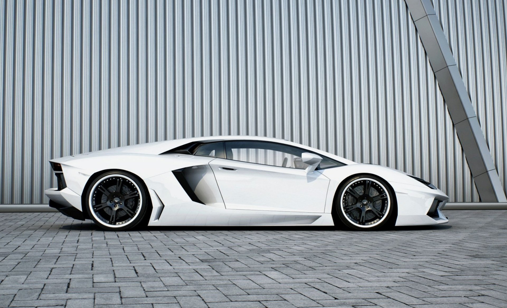 lamborghini aventador lp700-4 blanc roues noir lamborghini aventador profil jantes noires mur