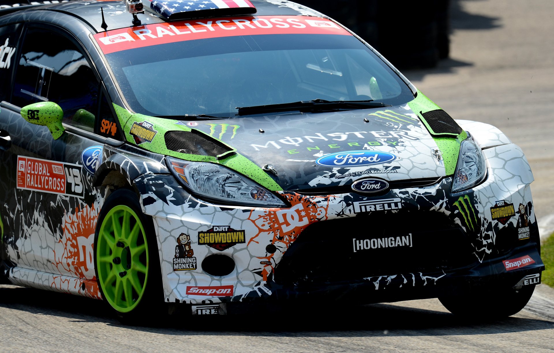 ford fiesta rally ken block rallycross auto fiesta frente faros capó coche deporte