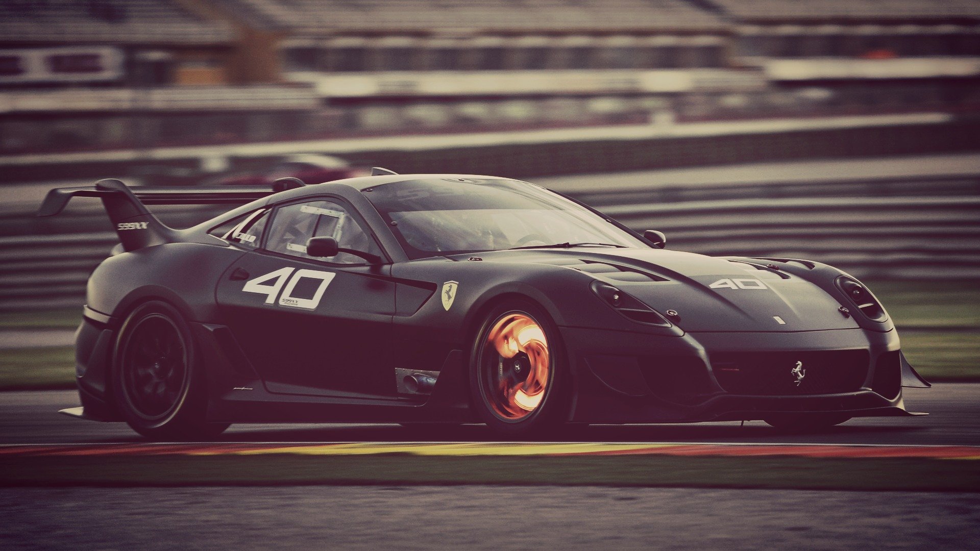 ferrari 599 xx machine black road speed