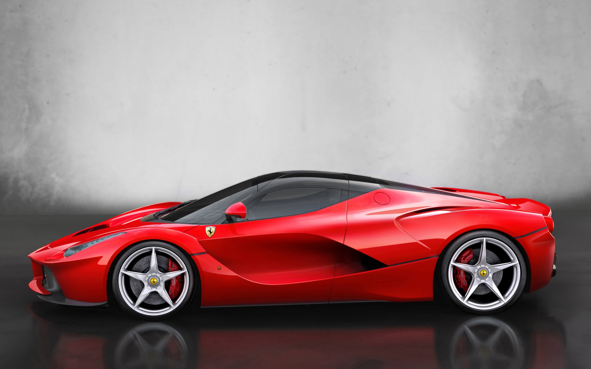 ferrari laferrari 2013 вид сбоку авто тачка феррари