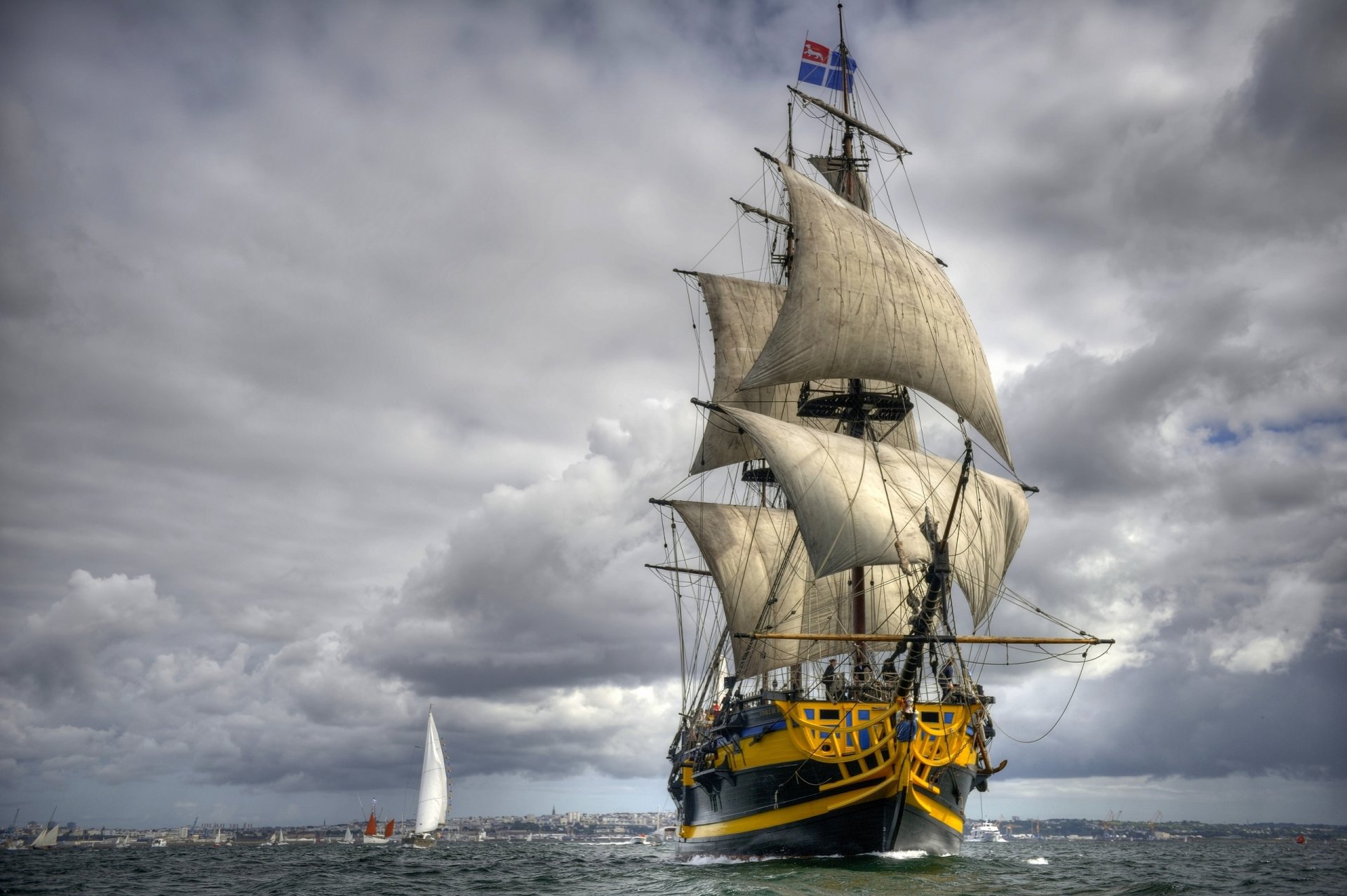 grand turk frigate sailboats sea