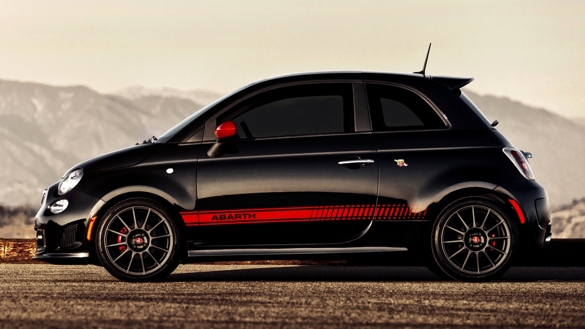 coche papel pintado negro fiat abarth usa-spec automotriz escritorio papel pintado fiat abarth hermoso coche lado desierto carretilla