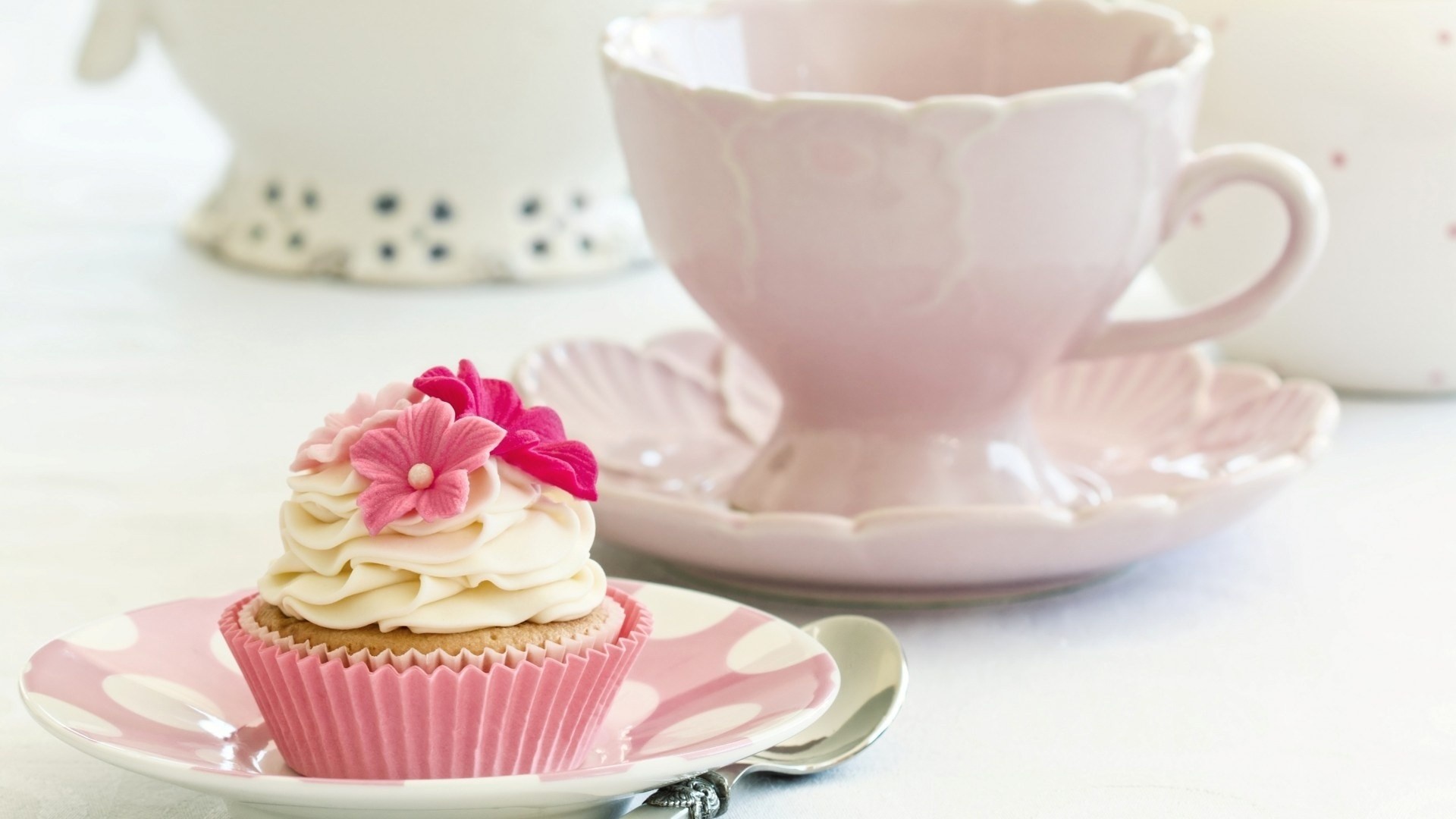 pastel comida dulce flores postre rosa vajilla crema blanco