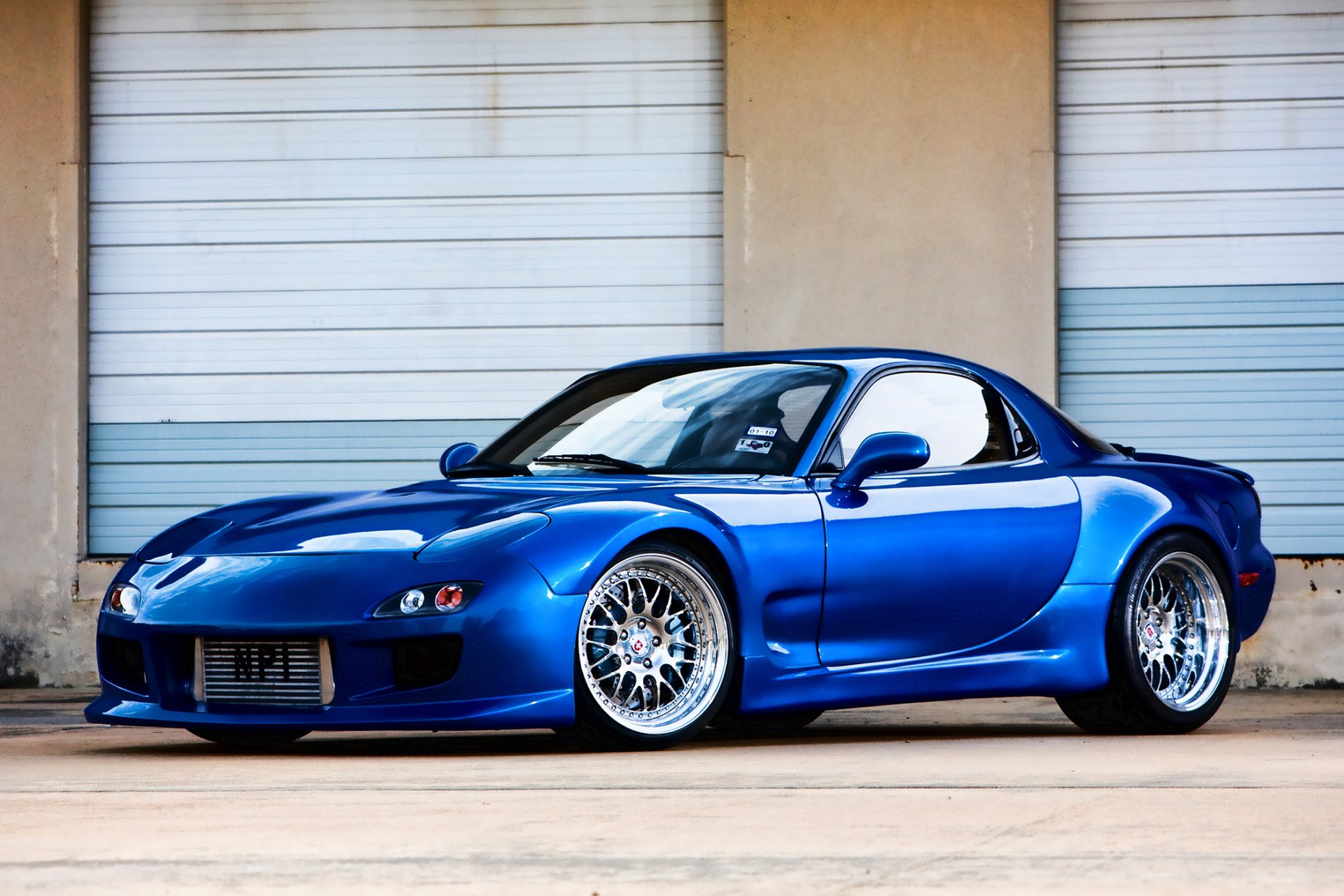 mazda rx-7 blau tuning