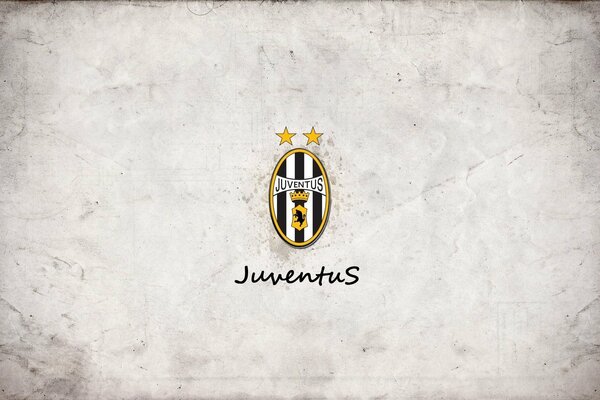 Logo des Fußballvereins Juventus auf grauem Hintergrund