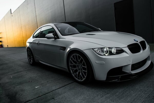 Trekha coupe m3 white at sunset