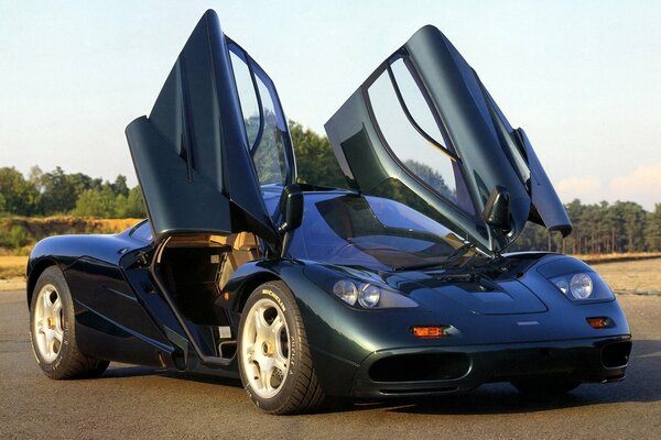 McLaren supercar with open doors