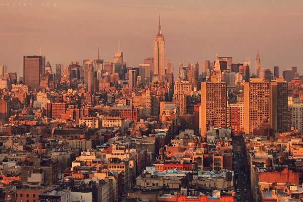 Landschaft in Amerika Wolkenkratzer in New York