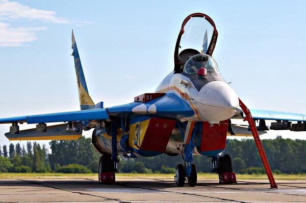 Ukrainische mig-29 Flugzeug Nahaufnahme